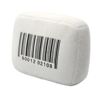 un blanco rectangular bar de jabón con un código de barras impreso en sus lado aislado en transparente antecedentes png