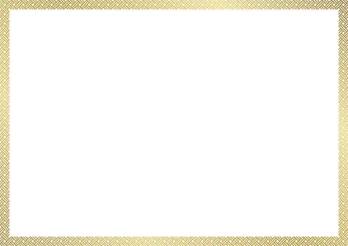 Gold Continuous Pattern Geometric Chain Design Frame vector