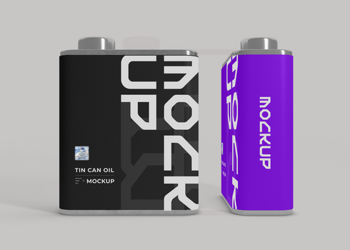 rektangulär tenn kan attrapp psd