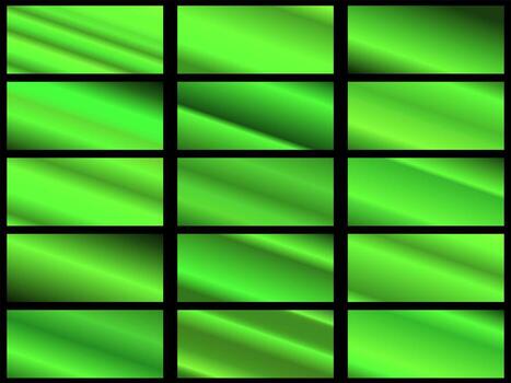 of green metallic gradients, swatches collection, shiny gradient set on black background, metallic texture vector