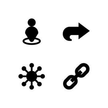 red herramientas sólido íconos para interfaz diseño vector