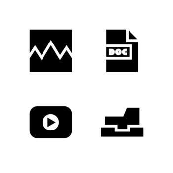 Document Archive Solid Icons Collection for Dashboard vector