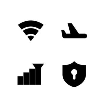 Internet Connection Solid Icon Pack for Modern Applications vector