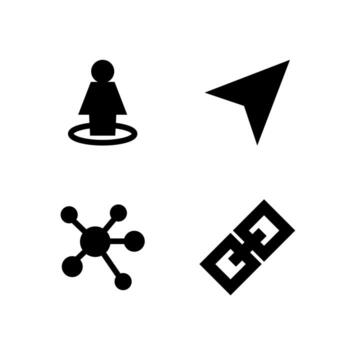 conexión enlace sólido íconos colección para tablero vector