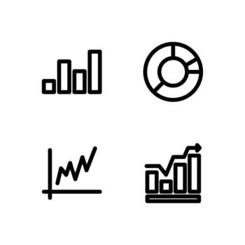 datos grafico línea símbolo conjunto para digital productos vector