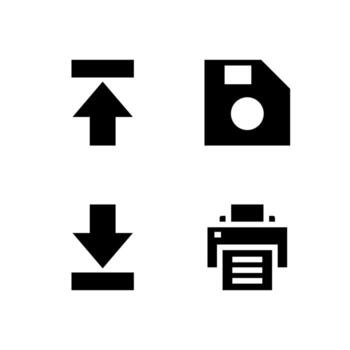 Essential File Solid Icon Pack for Modern Applications vector