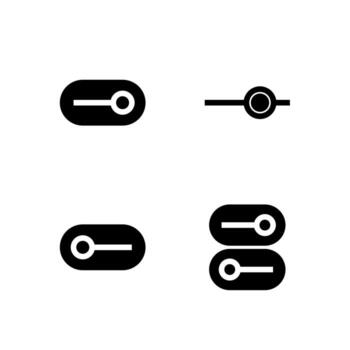 Toggle Switch Solid Icon Set for Web and App Interface vector