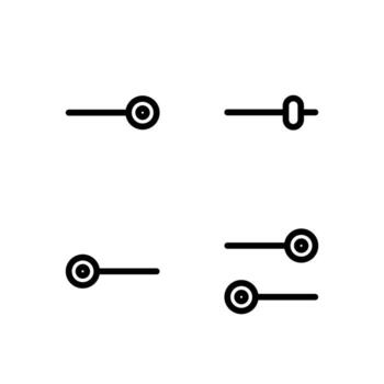 palanca cambiar línea icono conjunto para web y aplicación interfaz vector