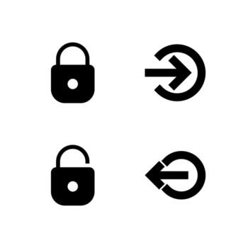 Authentication Solid Icons Collection for Dashboard vector