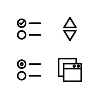 UI Component Line Icon Pack for Modern Applications vector