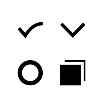Input Element Solid Icons Collection for Dashboard vector