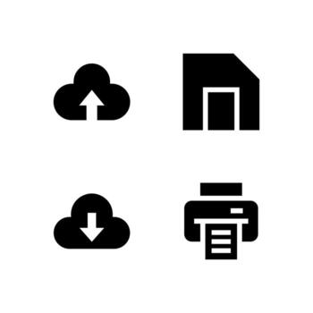 Document Operation Solid Icons Collection for Dashboard vector