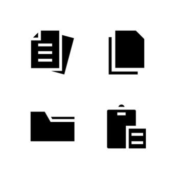 File Operation Solid Icon Pack for Modern Applications vector