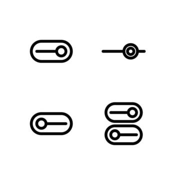 Control Element Outline Icons Collection for Dashboard vector
