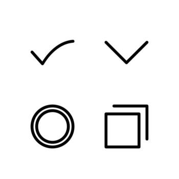 Interface Control Outline Icons for Application Design vector