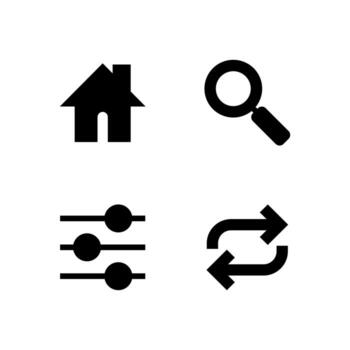 Essential UI Solid Icon Set for Web and App Interface vector