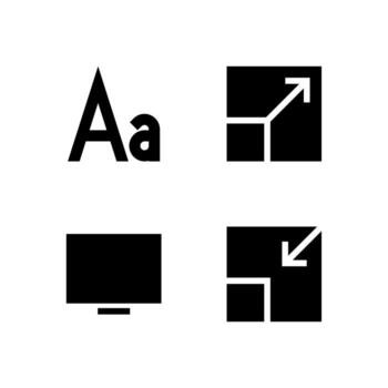 View Control Solid Icon Set for Interface Design vector