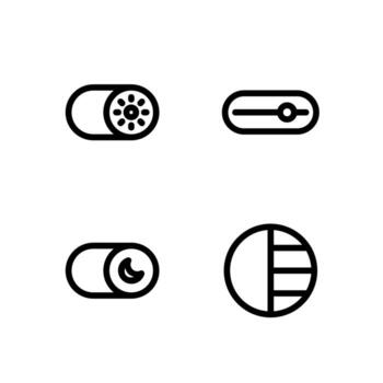 Theme Settings Line Icon Set for Dashboard vector