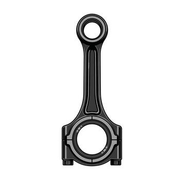 Engine Connecting Rod Illustration Essential Automotive Internal Combustion Engine Part for Mechanical Design vector