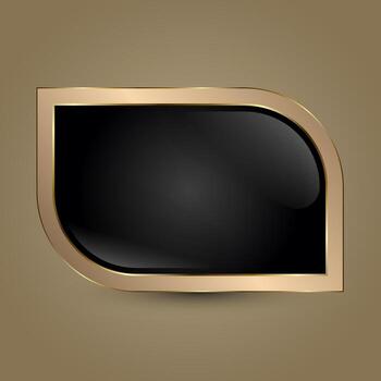 Modern luxury button design featuring a deep black core and polished gold border.The Modern Elegant Button For Web, UI, UX, and Technology Element illustration vector