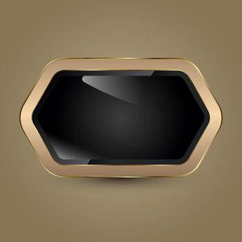 A Premium Gold Button and Golden Luxury Label, Banners Concepts Design. The Modern Elegant Button For Web, UI, UX, and Technology Elements vector