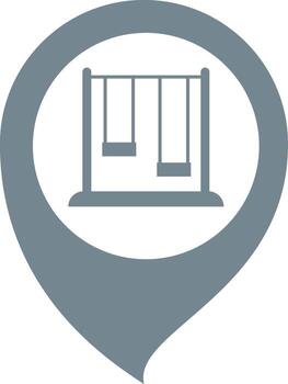 Pins park map pin illustration representing location and navigation on a modern digital map vector