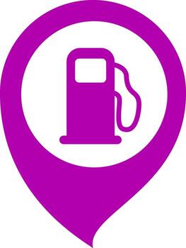 Pins Gas Station map pin illustration representing location and navigation on a modern digital map vector