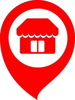 Pins Store map pin illustration representing location and navigation on a modern digital map vector