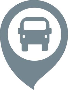 Pins bus station map pin illustration representing location and navigation on a modern digital map vector