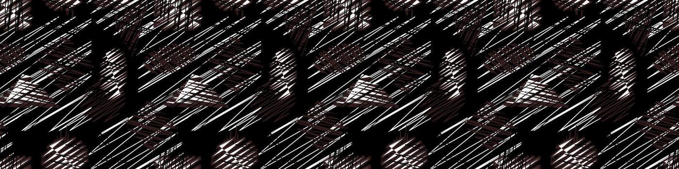 Abstract Diagonal Scribble Pattern on Black. Dark Emerald brown Geometric stipes Seamless Pattern. Distressed Seamless Graphic Design. Contemporary Abstract Geometric Stripe Pattern vector