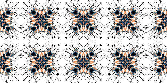 Dotted line geometric seamless pattern. Endless background. abstract background with dots pattern design. orange ornamental wallpaper vector