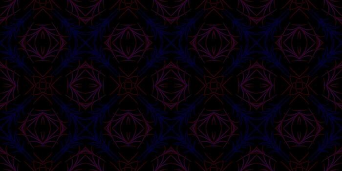 Intricate blue damask pattern with elegant abstract swirling motifs on dark background. seamless background for prints textile vector