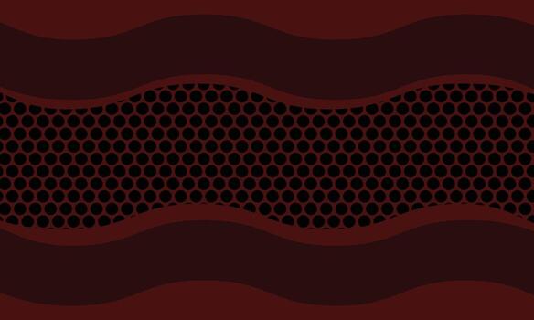 Abstract red and black wavy mesh background with modern gradient flow. vector