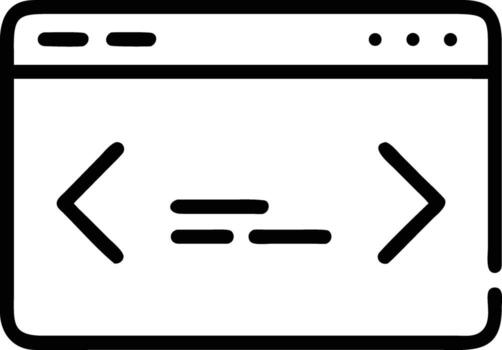 mando línea interfaz icono con código símbolos y puntos vector