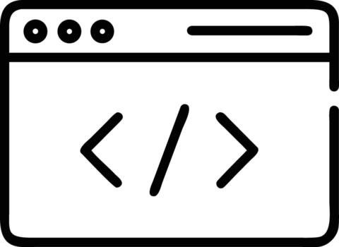 navegador ventana con código soportes y Tres puntos vector