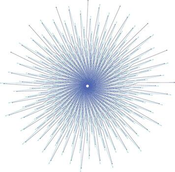 Abstract Blue Radial Lines Geometric Pattern Background vector