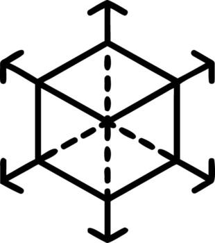 geométrico Tres dimensional cubo estructura metálica diseño con intersectando líneas para técnico ilustración y arquitectónico visualización vector
