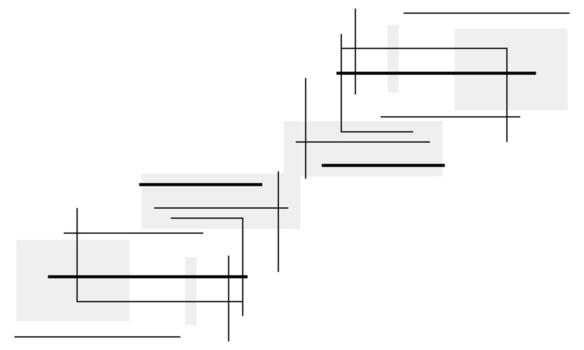 Pastel Flat Design Background with Thin Lines vector