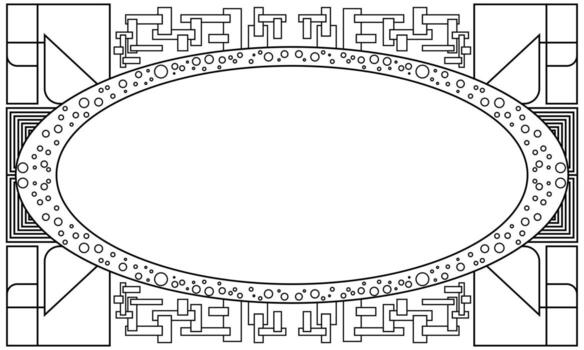 An abstract design in the style of art deco vector