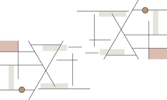 Soft Modern Flat Background with Minimal Shapes and Elegant Composition vector