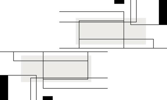 A diagram of a square with a black line vector
