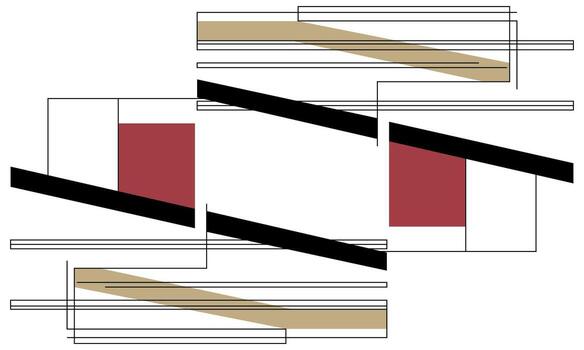 Geometric Line Art Background with Clean Flat Style vector