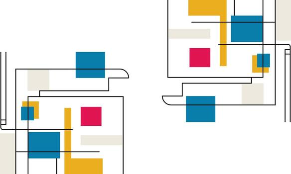 Minimal Flat Background with Neutral Tones and Subtle Geometric Flow vector