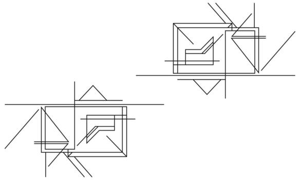 Elegant Flat Minimal Background with Abstract Lines and Balanced Layout vector