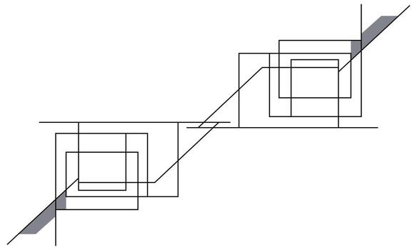 Flat Design Background with Thin Curved Lines vector