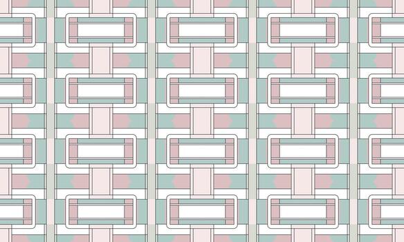 A pattern with squares and lines in pink and blue vector