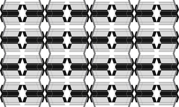 A black and white pattern with a square shape vector