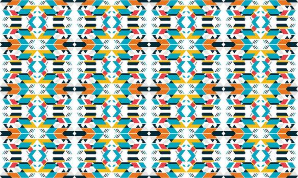 A colorful geometric pattern with a geometric design vector