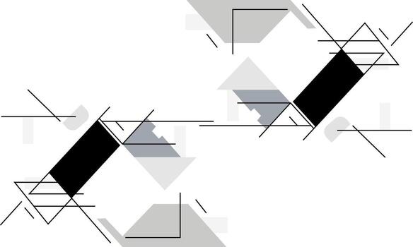 A black and white geometric pattern with triangles vector