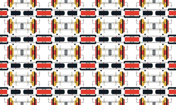 Clean Flat Minimal Pattern with Modern Symmetrical Layout vector